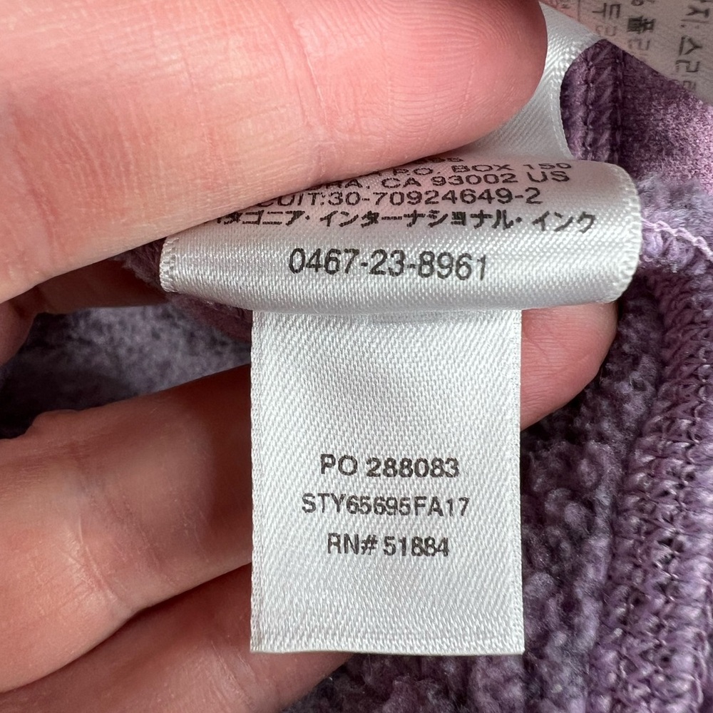 Patagonia Better Sweater 1/4 Zip Girls XXL 16-18 Purple - Picture 6 of 9